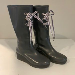 Sperry Top-Sider Gray Tall Rain Boots